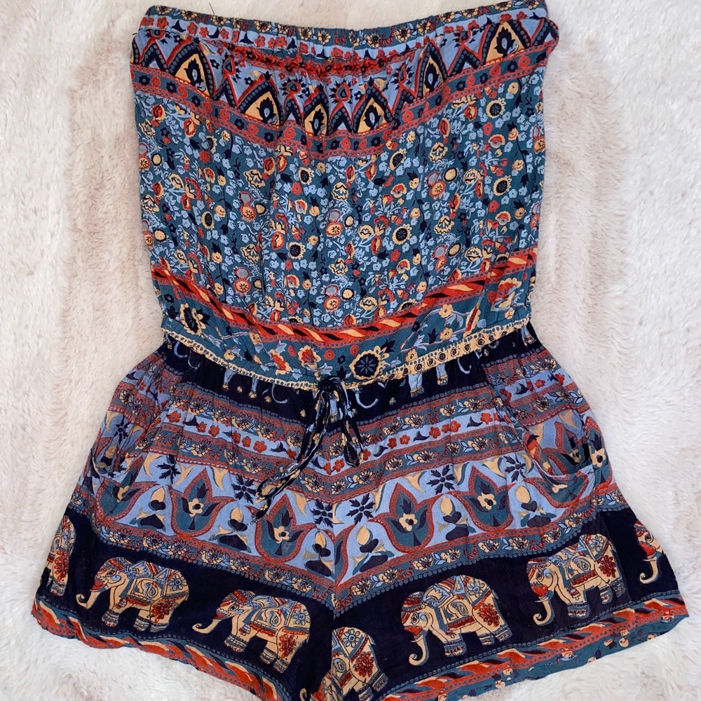 Boho Angie Strapless Romper